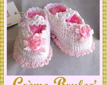 Creme Brulee -Delicious and Elegant Mary Jane for Baby 0-11 Mos (Size 1 or 2) Baby Booties