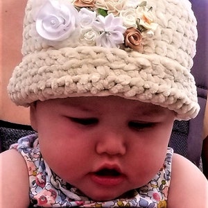 CRÈME BRULEE Collection Plush Velvet Embellished HATS Free Shipping Baby Hat Toddler Hat image 3