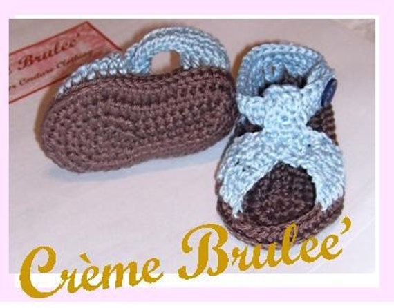Creme Brulee -Finally the BOY Sandal for Baby 0-11 mos (size 1 and 2)