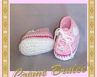 Creme Brulee for Baby -High Top Tennie Bootie - Size 1 (0-4 mos)