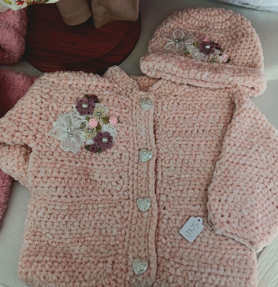 Creme Brulee Private Label Plush Chenille Luxury Baby & Toddler Sweater Set