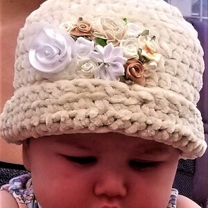 CRÈME BRULEE Collection Plush Velvet Embellished HATS Free Shipping Baby Hat Toddler Hat image 4