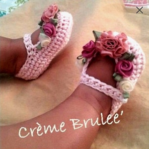 Baby Bootie Creme Brulee Luxury Delicious Mary Jane Bootie-Shabby Chic-Cottage Chic-Victorian image 1