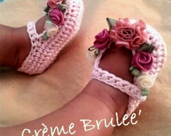Baby Bootie- Creme Brulee Luxury Delicious Mary Jane Bootie-Shabby Chic-Cottage Chic-Victorian