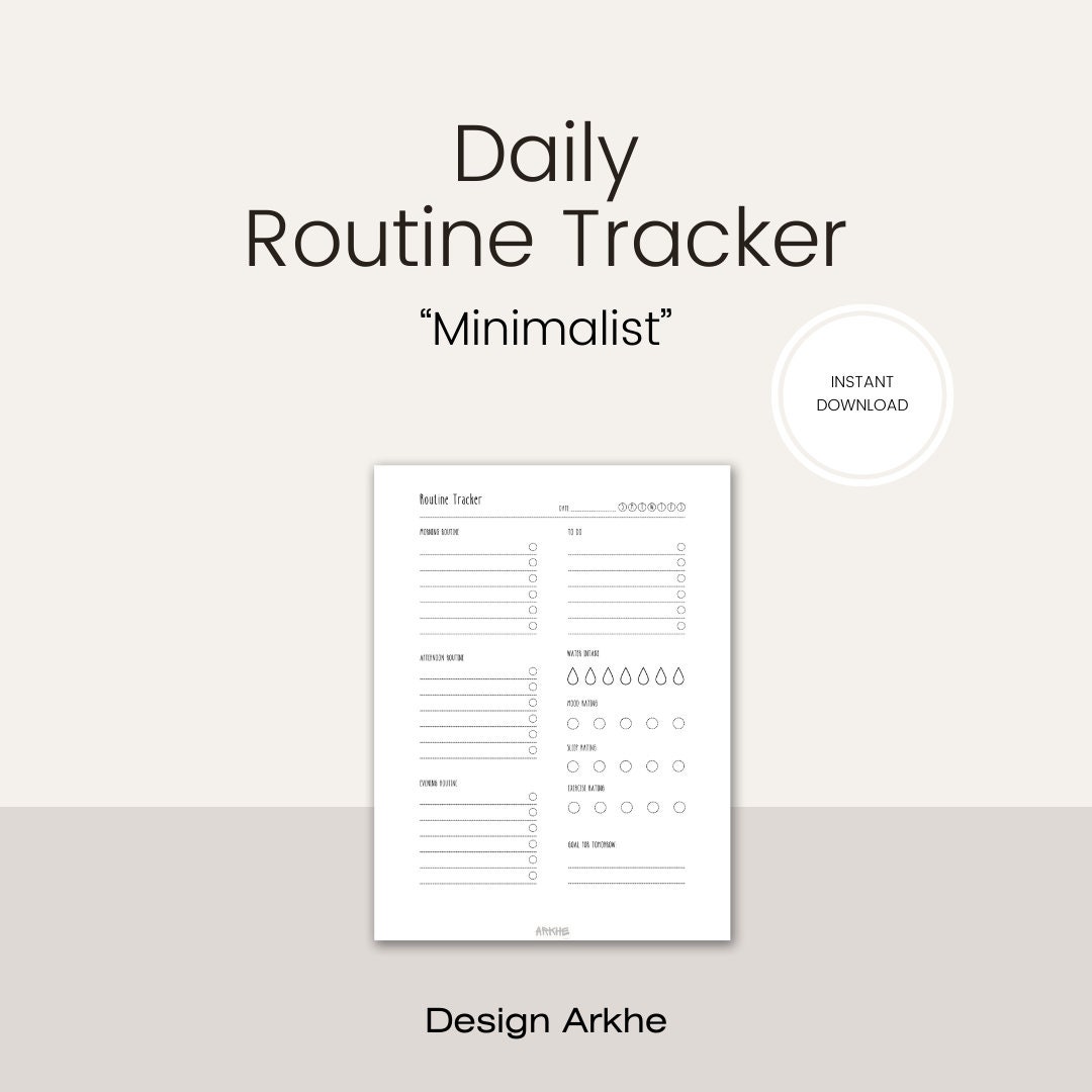 Editable Daily Routine Printable Daily Checklist Morning Routine Habit ...
