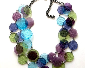 Seaside 'Stained Glass' Ice Chip Necklace