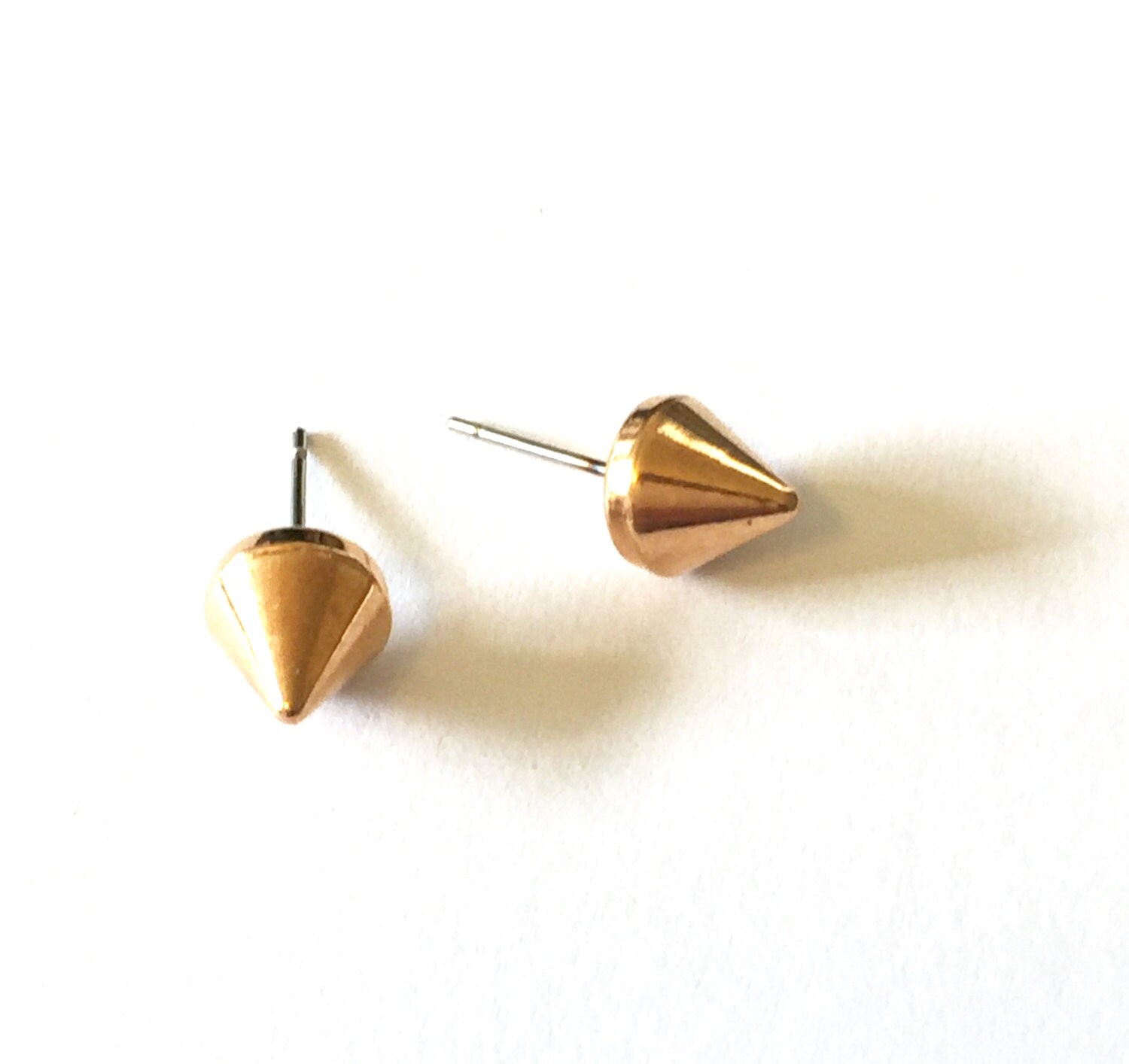 •SPIKES• bronze stud earrings