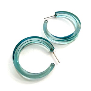 Light Seafoam hoop Earrings