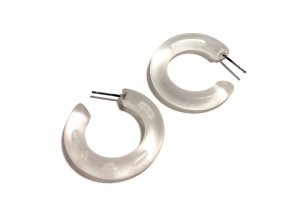 Lucite outlet hoop earrings