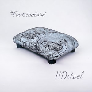Little Footstool with Fishes Theme Art Print - Contemporary Home Accent