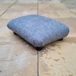 Blue Footstool 12 cm height versatile under desk ottoman for Home and Office