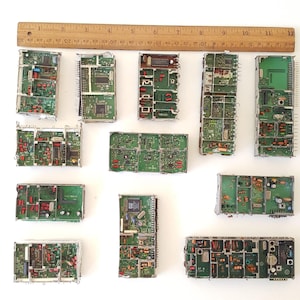 Lot of 12 rare salvaged electronic modules from vintage TV and audio