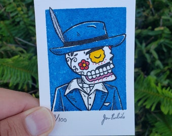 El Pachuco Limited Edition ACEO Gocco Screenprint