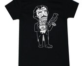 Edgar Allan Poe Calavera Womens T-Shirt Small, Medium, Large, X-Large in 5 Colors