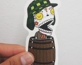Chavo Calavera Clear Die Cut Vinyl Sticker