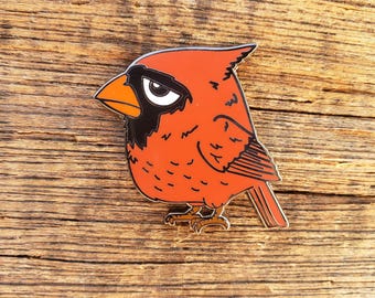 Pin de esmalte de pequeño cardenal