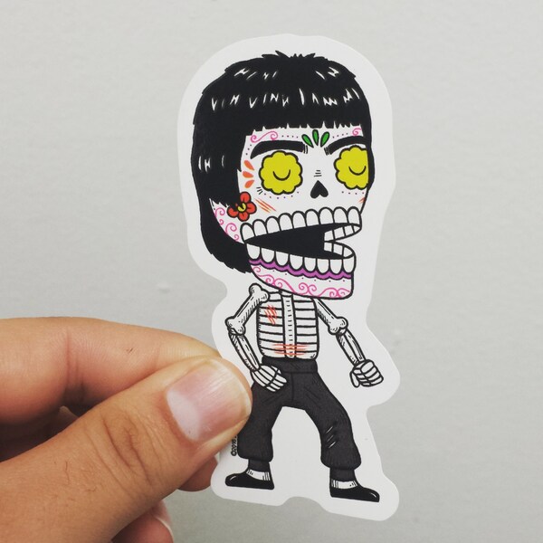 Bruce Calavera Clear Die Cut Vinyl Sticker