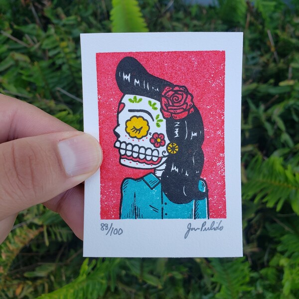 La Pachuca Limited Edition ACEO Gocco Screenprint