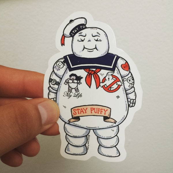 Stay Puffy Tattoo Clear Die Cut Vinyl Sticker