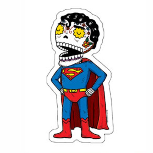 Super Calavera Die Cut Vinyl Sticker