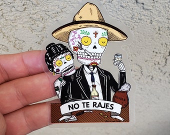 Jalisco Calavera Die Cut Clear Vinyl Sticker