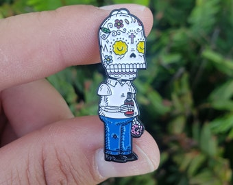 Homer Calavera Enamel Pin