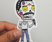 Mercury Calavera Die Cut Clear Vinyl Sticker