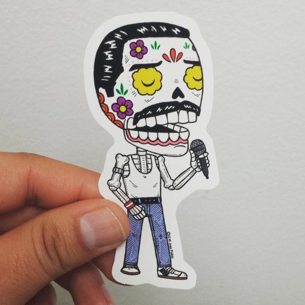 Mercury Calavera Die Cut Clear Vinyl Sticker