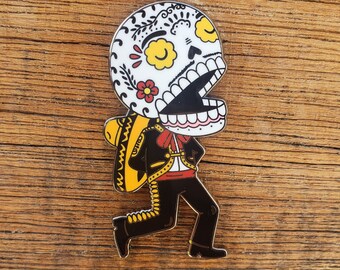 Folklorico Calavera Man Enamel Pin