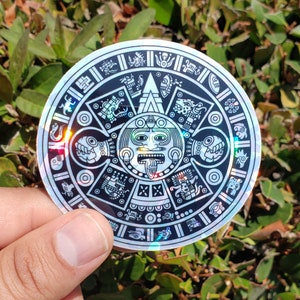 Aztec Calendar Holographic 3" Sticker