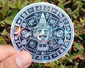 Aztec Calendar Holographic 3" Sticker