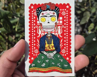 Sticker vinyle Frida Calavera Le jour des morts