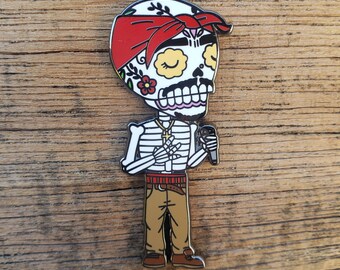 Tupac Calavera Enamel Pin