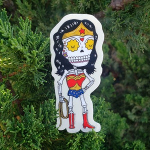 Wonder Calavera Clear Die Cut Vinyl Sticker