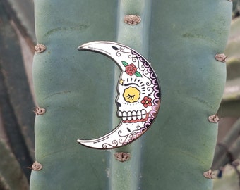 La Luna Calavera Enamel Pin by Jose Pulido