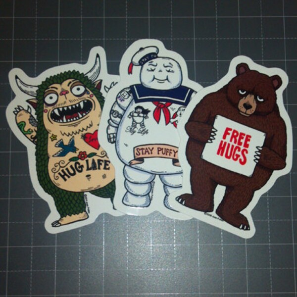 Hugs Vinyl Sticker 3-Pack