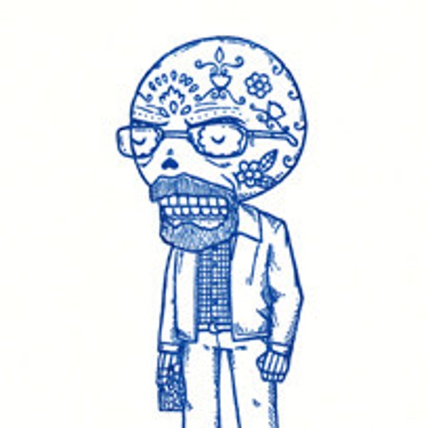 Walter White Calavera Limited Edition Gocco Screenprint Day of the Dead