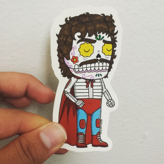 TAPATIO No Te Rajes Art Sticker Print 4/" DIA DE LOS muertos JOSE PULIDO