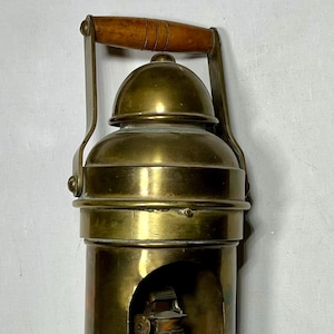 Vintage Brass Reflective Oil Lamp- Made in England Brass Oil Lamp