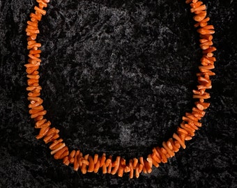 Shiny Vintage Branch Coral Necklace