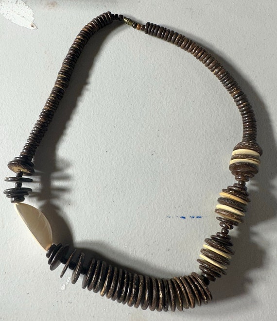 Iridescent Angular Beaded Statement Necklace with… - image 2