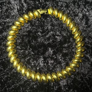 Napier Vintage Gold Plated Choker Necklace - Cleopatra Style