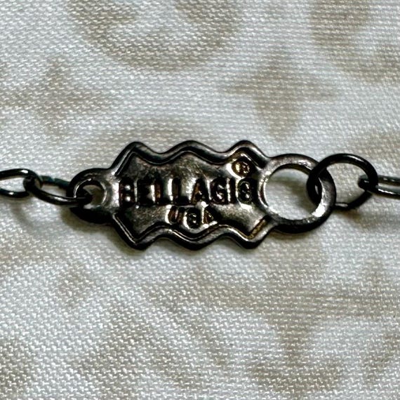 Vintage Green Rhinestone Rectangular Shaped Neckl… - image 7