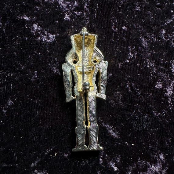 Vintage Monet Crystalized Nutcracker Brooch - image 2