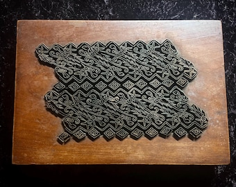 Antique French Indonesian Copper Batik Tjap Printing Block