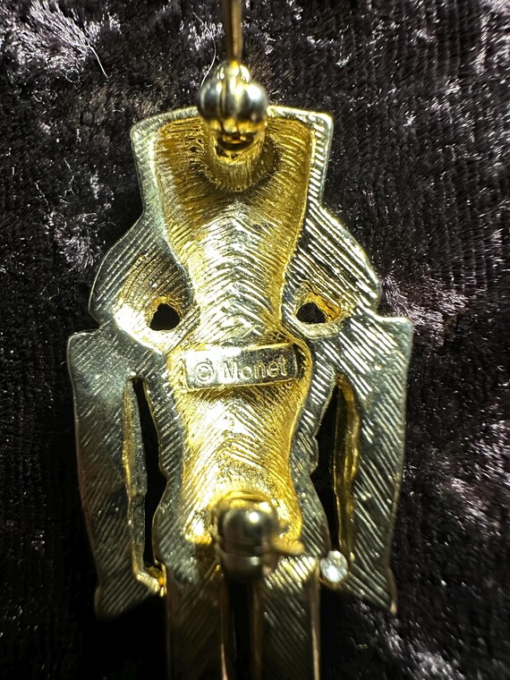 Vintage Monet Crystalized Nutcracker Brooch - image 6