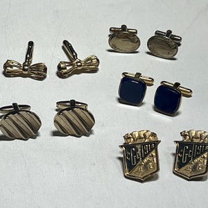 Vintage Set of 5 Miscellaneous Cuff Links
