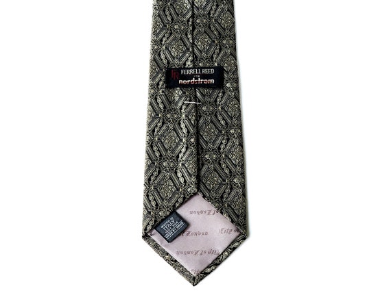 Vintage Ferrell Reed Tie Pure Silk Mens Necktie A… - image 4