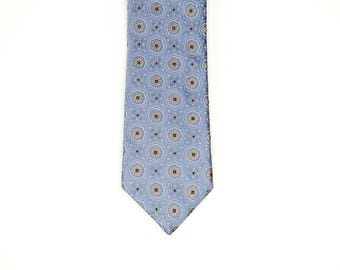 Vintage Nordstrom Men's Necktie Tie Repetitive Pattern in Blue Background