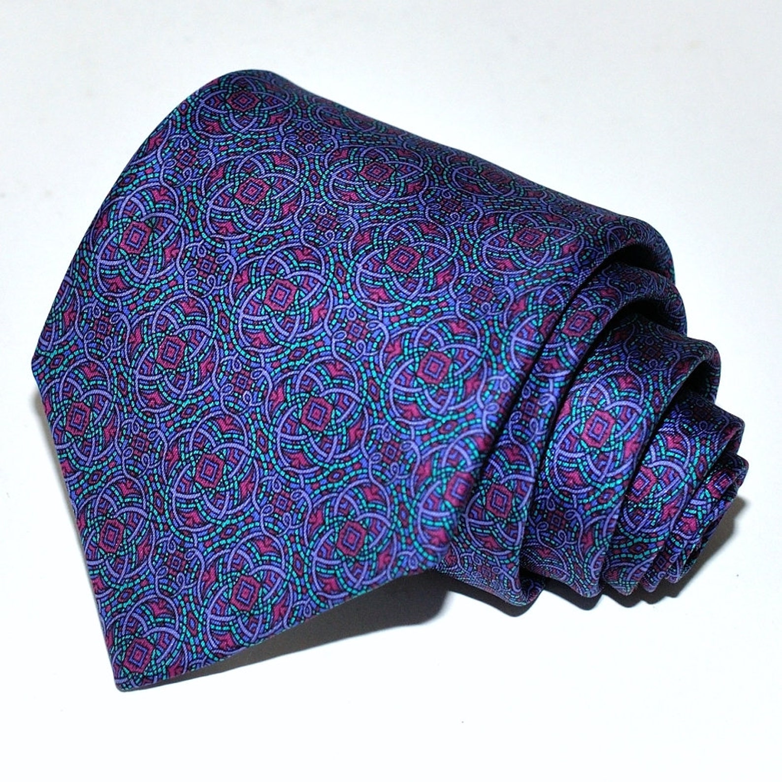 Vintage Guy Laroche Paris 100 Pure Silk Twill Tie Necktie Tie Navy